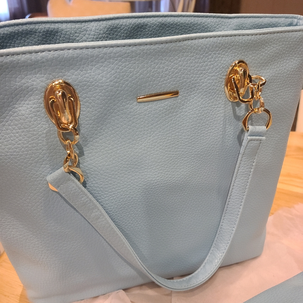 Beautiful Blue 3 in one Purse Set